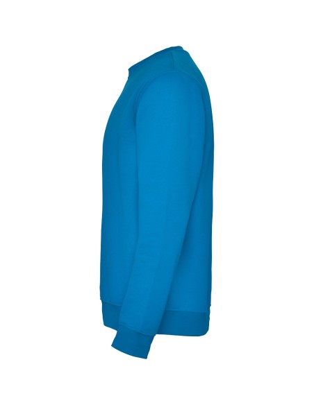 Sweat-shirt personnalisable avec le logo de votre entreprise, col rond, polaire brossée, couleur bleu océan