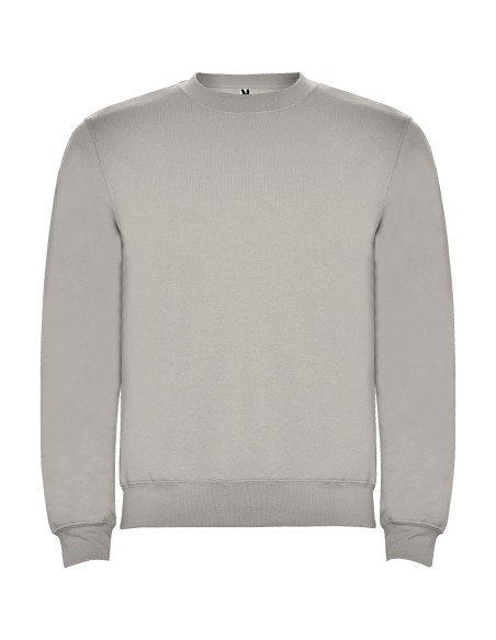 Sweat-shirt classique à col rond personnalisable en gris pierre