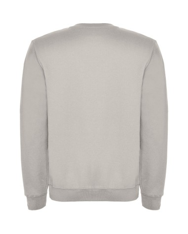 sudadera clásica de cuello redondo personalizable gris piedra vista trasera