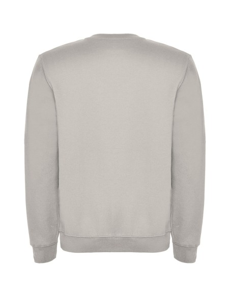 sudadera clásica de cuello redondo personalizable gris piedra vista trasera