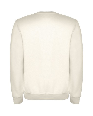 dessuadora personalitzable clàssica de coll rodó blanc vintage