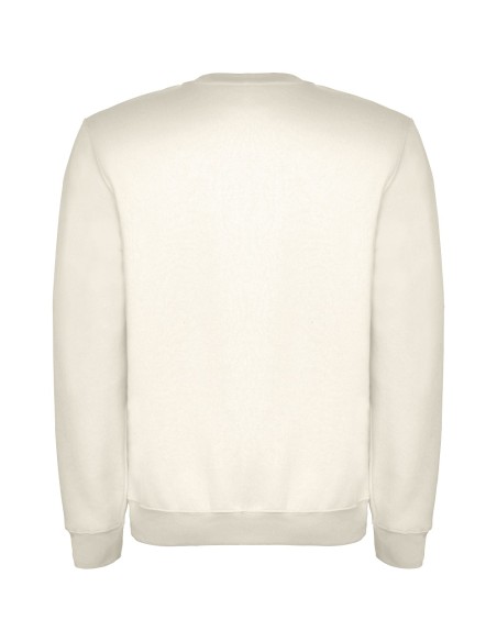 dessuadora personalitzable clàssica de coll rodó blanc vintage