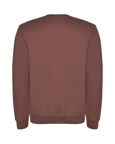 Customizable crew neck sweatshirt, pale red, back view