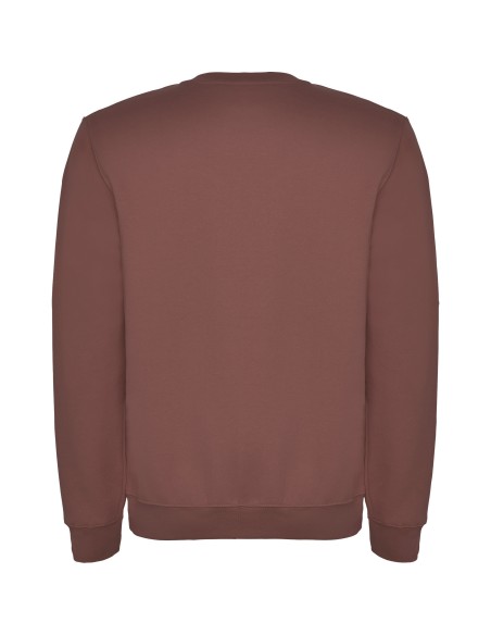 Customizable crew neck sweatshirt, pale red, back view