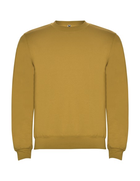 customizable round-neck sweatshirt in curry yellow