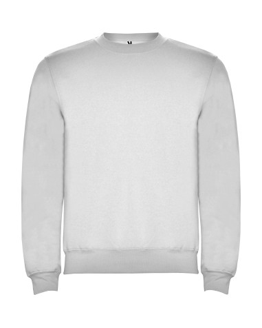 Customizable round-neck sweatshirt in ash-white color, vigoré