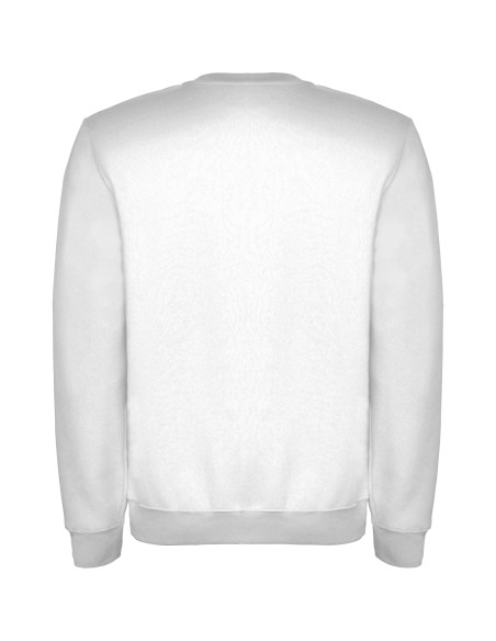 Sweat-shirt col rond personnalisable en blanc cendré, vue dos vigoré