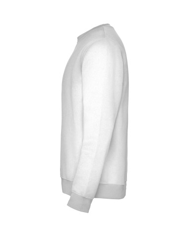 Sweat-shirt ras du cou personnalisable, blanc cendré, vigoré vue latérale