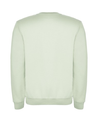 sudadera clásica cuello redondo de felpa color verde menta