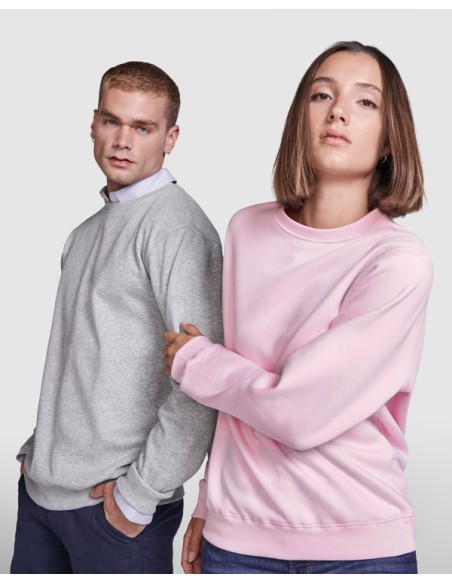 Sudadera unisex cuello redondo Algodón orgánico y  poliéster reciclado de felpa perchada 300g/m2  ADULTO - BATIAN ROLY