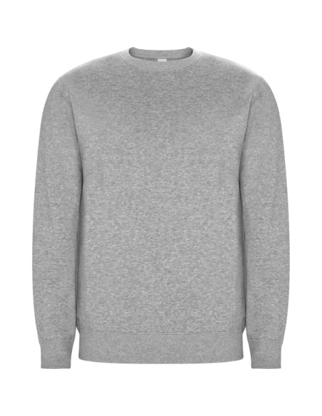 Sweat-shirt ras du cou unisexe en coton biologique et polyester recyclé avec polaire brossée 300 g/m² - BATIAN ROLY