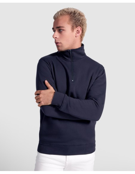 Dessuadora mitjana cremallera i coll alt 50% Cotó 50% polièster 280g/m2 UNISEX - ANETO ROLY