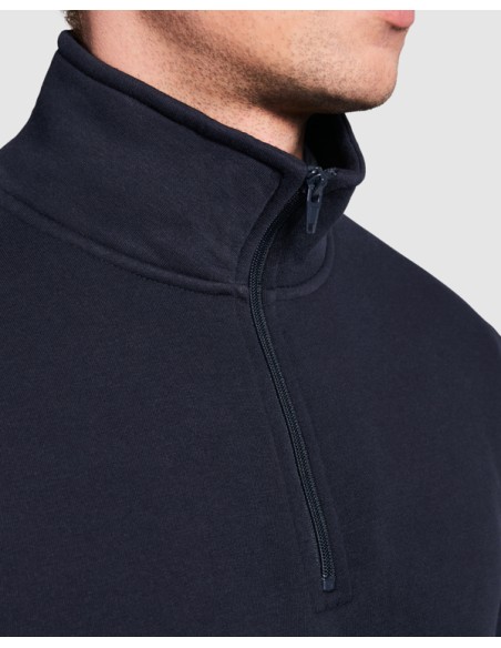 Sweat-shirt demi-zip à col montant 50% coton 50% polyester 280g/m2 UNISEXE - ANETO ROLY