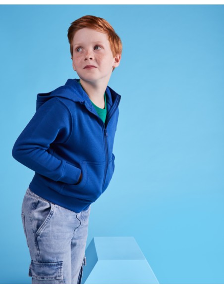 Full zip sweatshirt with hood 50% Cotton 50% Polyester 280g/m2 ADULT/JUNIOR - MONTBLANC ROLY