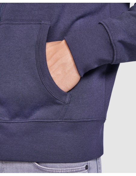 Full zip sweatshirt with hood 50% Cotton 50% Polyester 280g/m2 ADULT/JUNIOR - MONTBLANC ROLY