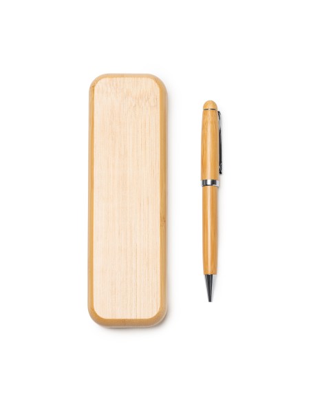 Bamboo Spinning Pen Customizable with Your Logo - BODONI