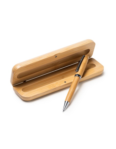Bamboo Spinning Pen Customizable with Your Logo - BODONI