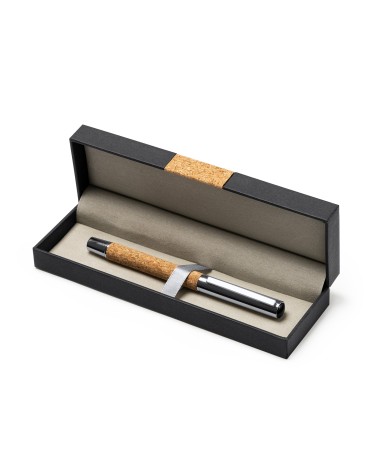 Cork and Metal Rollerball Pen with... Cork and Metal Rollerball Pen with...