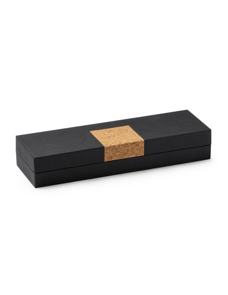 Cork and Metal Rollerball Pen with Elegant Cork Case - SUVER