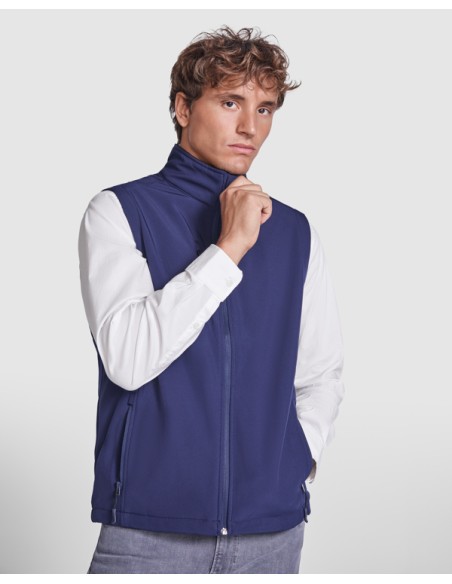 2-layer softshell vest with high collar - QUEBEC ROLY