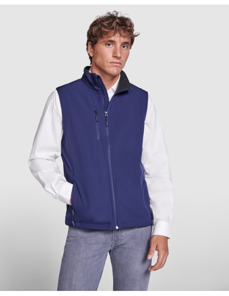 2-layer softshell vest with high collar - QUEBEC ROLY