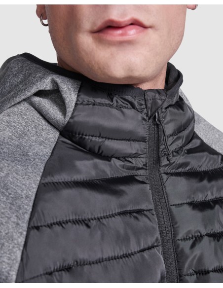 Chaqueta combinada con dos tejidos con capucha ADULTO - MINSK ROLY
