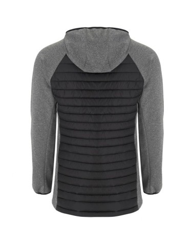 Adult hooded jacket with two fabrics...