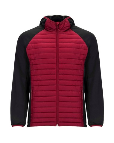 Adult hooded jacket with two fabrics...