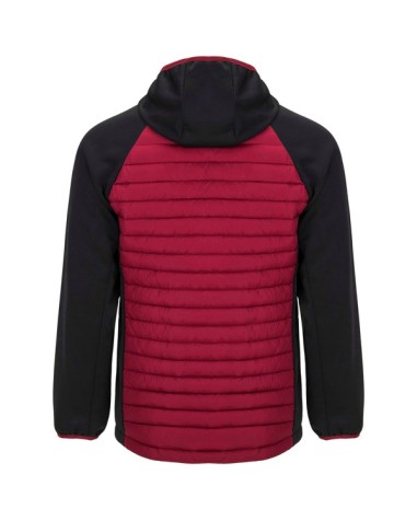 Adult hooded jacket with two fabrics...