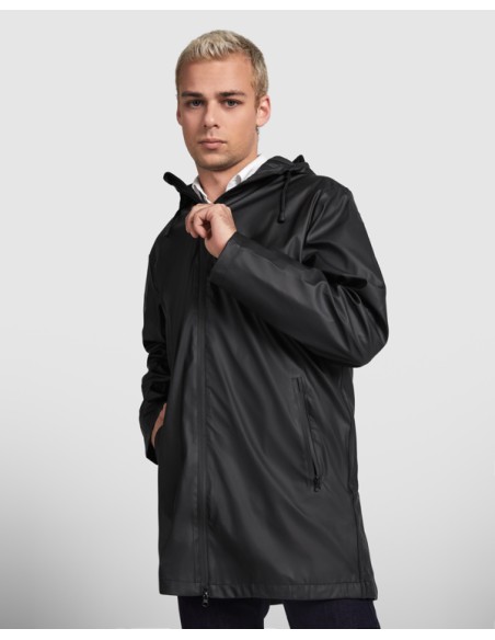 Waterproof raincoat with fixed hood and opening back hem - SITKA ROLY ADULT