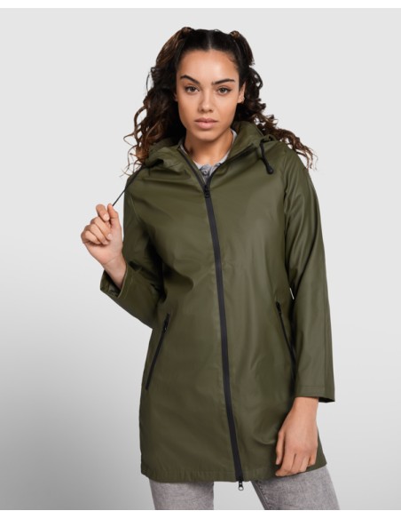 Imperméable femme ajusté avec capuche fixe et ourlet arrière ouvert - Sitka Roly