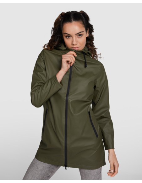 Imperméable femme ajusté avec capuche fixe et ourlet arrière ouvert - Sitka Roly