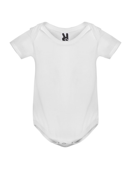 Short-sleeved plain cotton knit bodysuit - HONEY ROLY