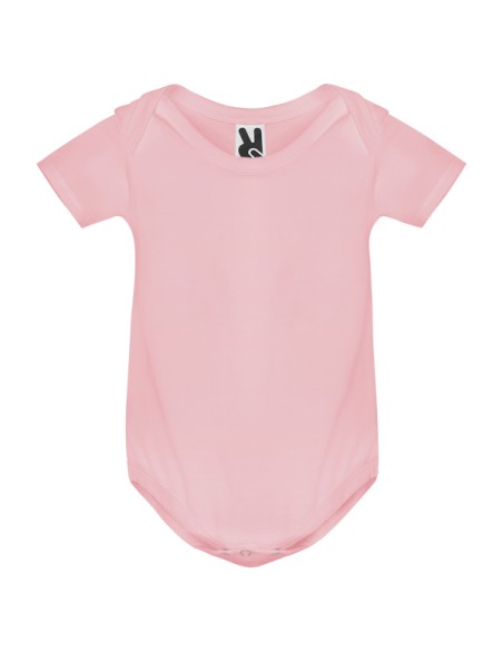 Short-sleeved plain cotton knit bodysuit - HONEY ROLY