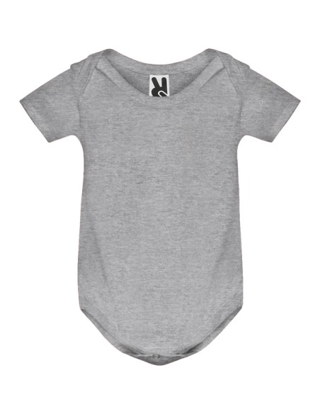 Short-sleeved plain cotton knit bodysuit - HONEY ROLY