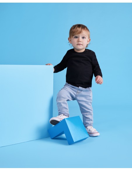Camiseta de manga larga algodón peinado 160 g/m² cuello redondo - INFANTIL - BABY L/S ROLY