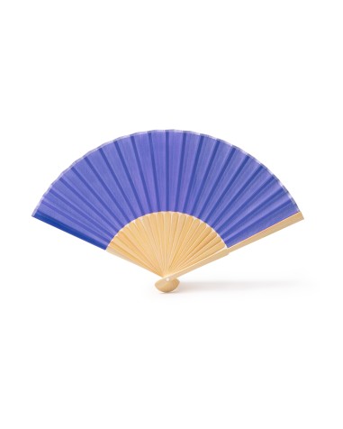 Personalized blue fan with advertising printing