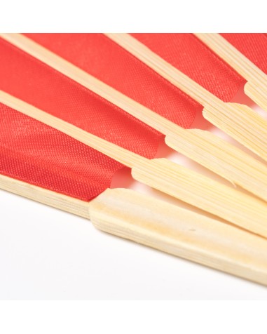 Detailed view of the bamboo ribs of the Lidia customizable fan