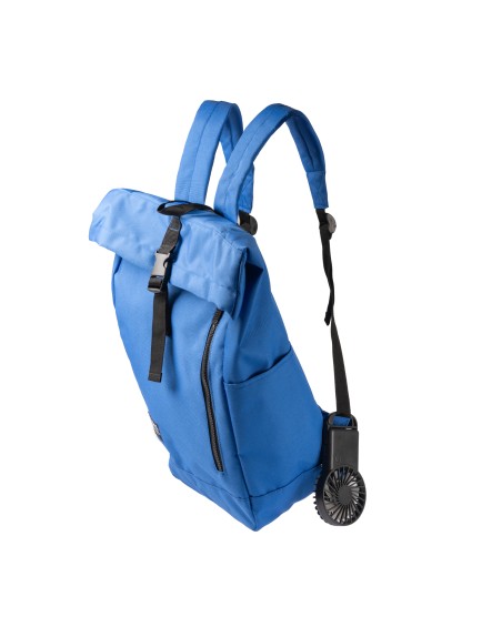 Handheld fan with carabiner made from recycled plastic - GIZA