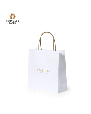 Bolsa de papel blanco con mi logo