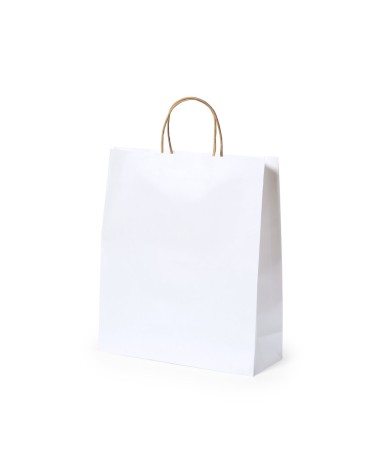 Sac en papier kraft recyclé blanc...