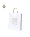 Bolsa de papel reciclado blanco... Bolsa de papel reciclado blanco...