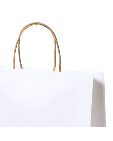 Customizable white recycled paper bag...
