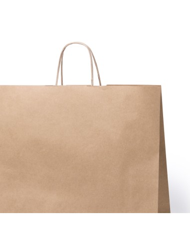 Vista frontal de la bolsa de papel Tobin personalizable. Vista frontal de la bolsa de papel Tobin personalizable.