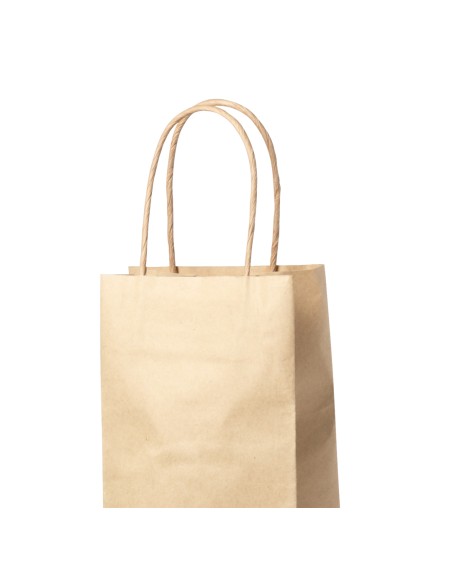 Kraft paper bag with reinforced handles, for a personalized wine or oil bottle, RAGNAR