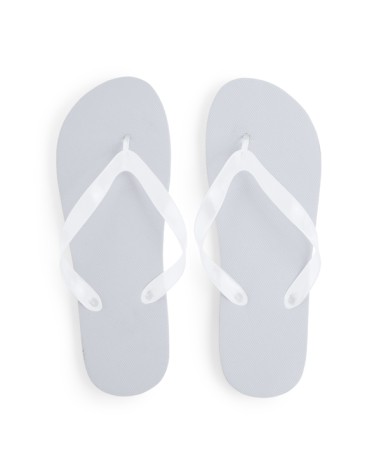 chanclas estampadas con tu logo blancas