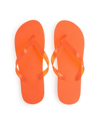 chanclas de verano con tira de color naranja personalizables