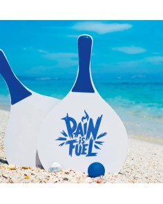 Pales de platja de fusta personalitzades amb el teu logotip per a publicitat