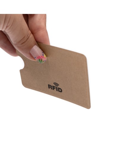 funda para tarjeta con sistema de protección RFID personalizable