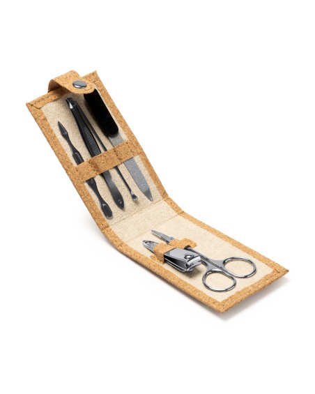 Manicure set with a customizable cork case with logo Manicure set with a customizable cork case with logo